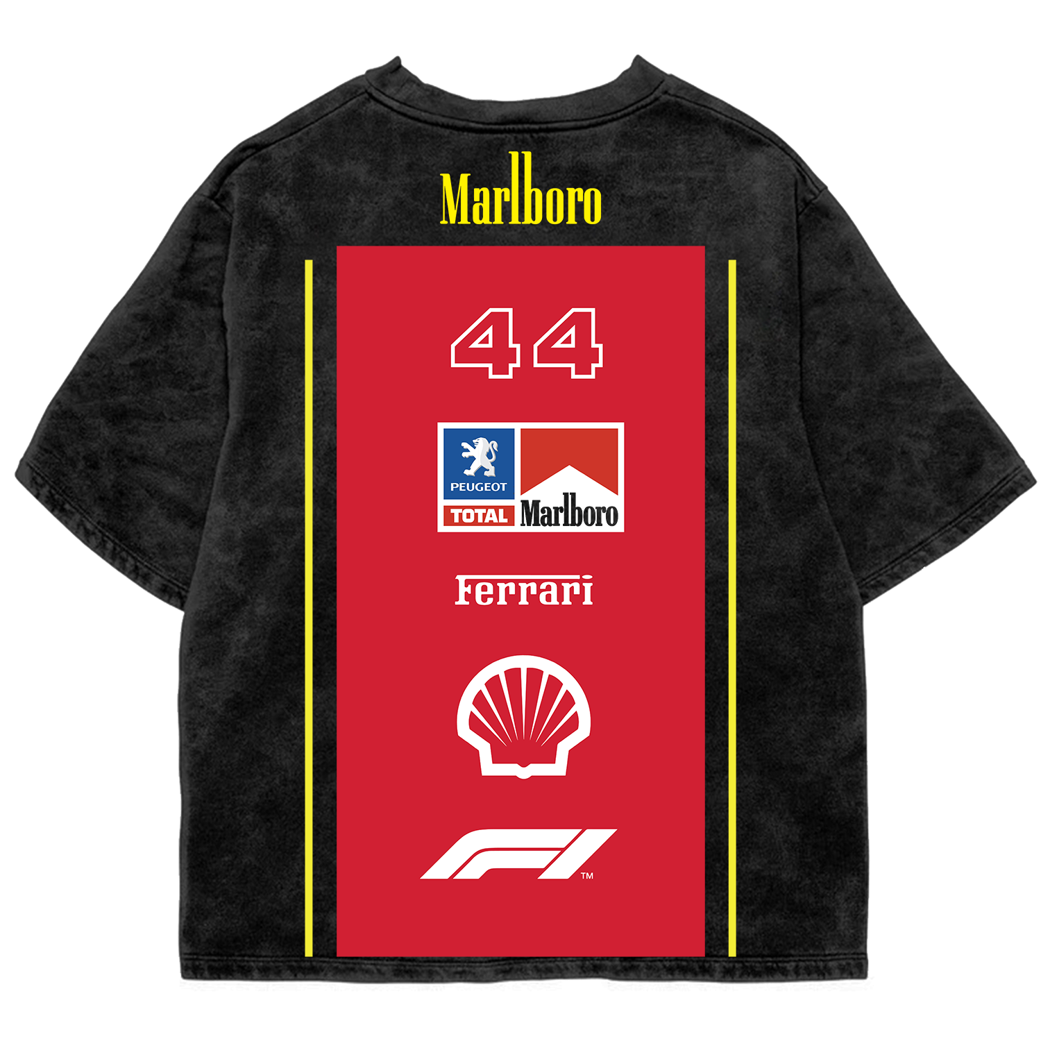 Ferrari Acid Wash Oversized Tee