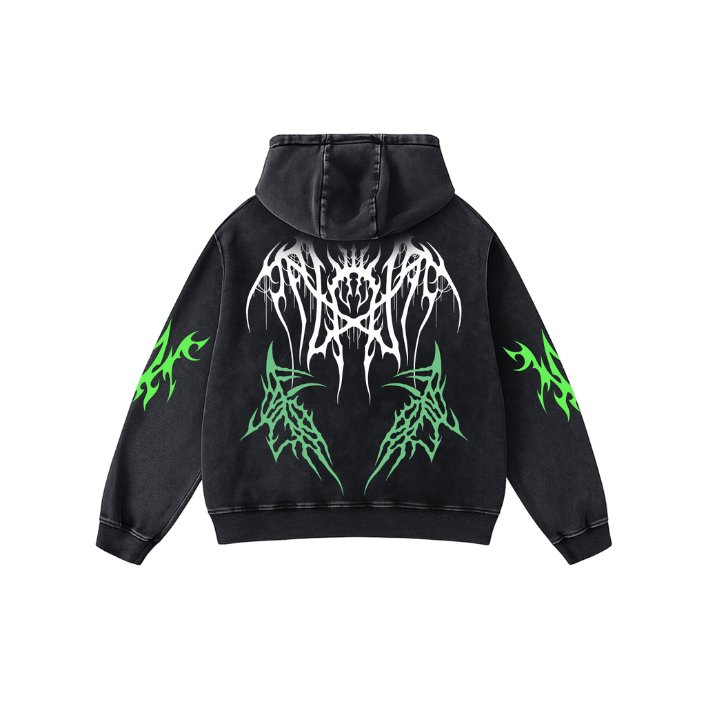 Neon Sting Acid Wash Hoodie